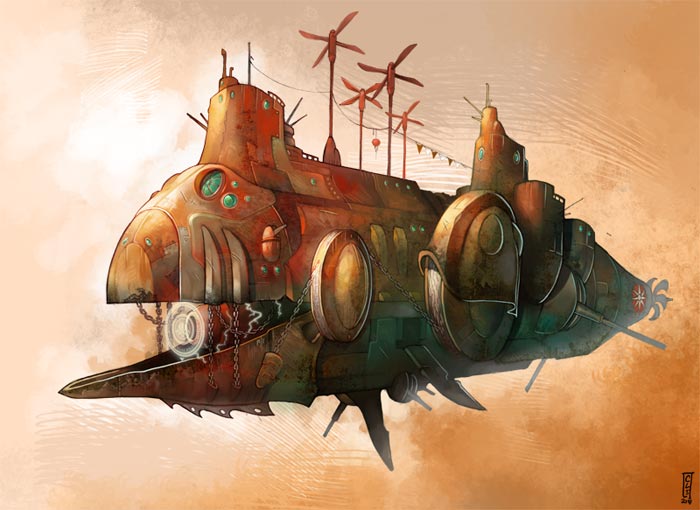 Steampunk_airship_by_Catell_Ruz